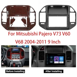 car accessories For Mitsubishi Pajero V73 V60 V68 2004-2011 9 inch Fascia Frame car radio android dashboard car dvd player frame