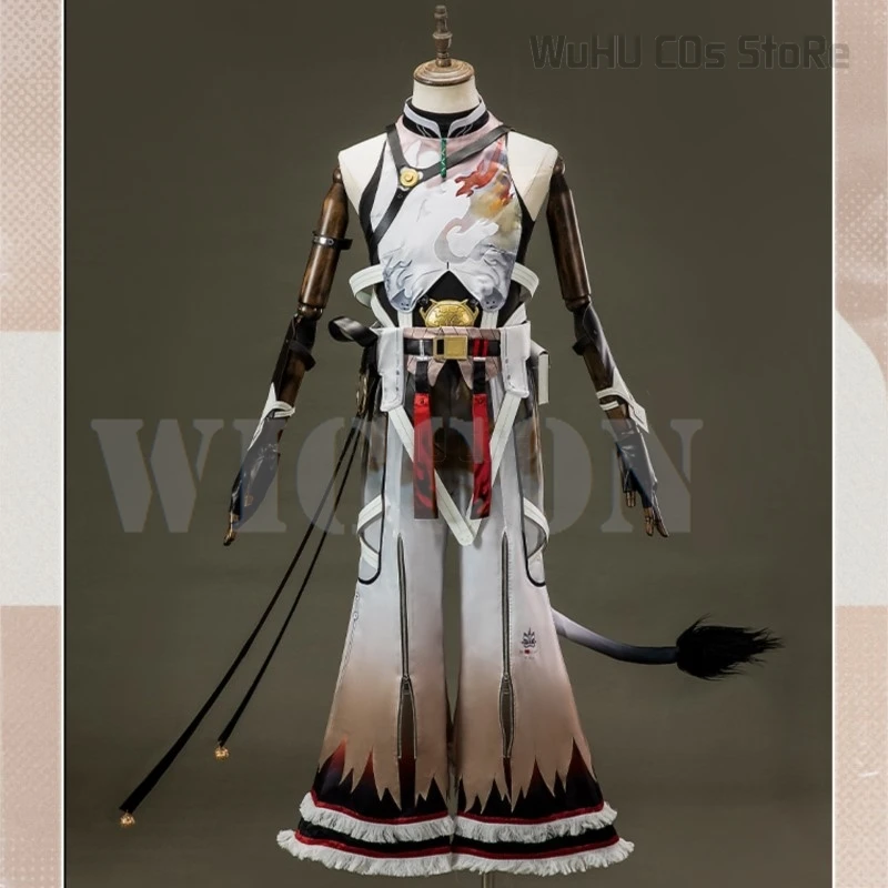 Costume de cosplay de chanteur de Waves Ling, jeu Wuthering, Lingyang Discuting Dance, perruque trempée pour les jeunes, uniforme de jeu, tenue de fête d'Halloween pour hommes