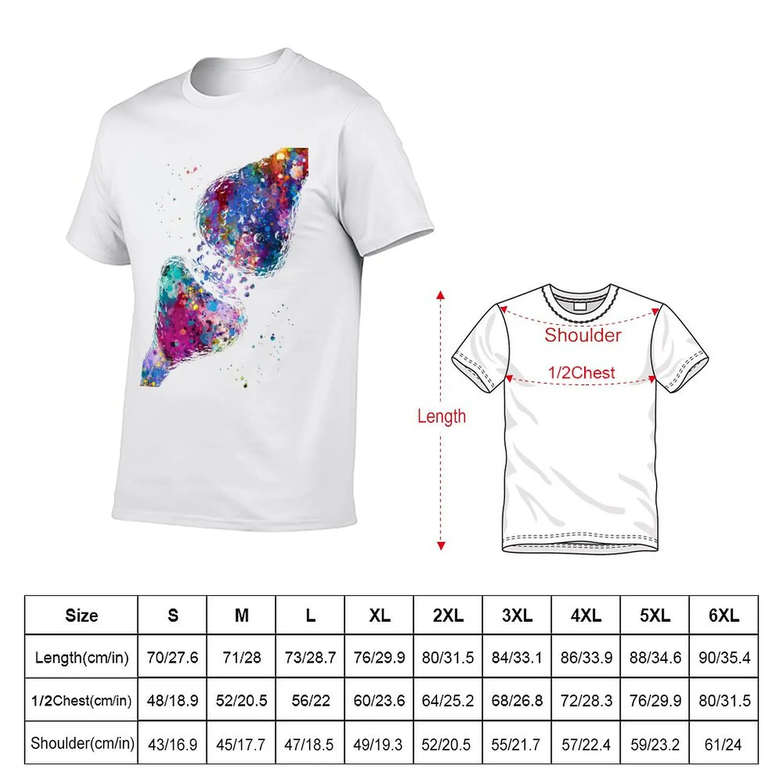 Synapse of Neurotransmitters T-Shirt Casual Minimalist Short Sleeve Top