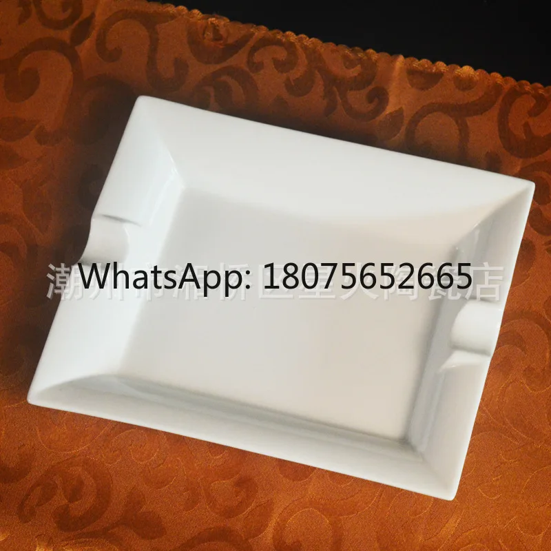 European style ceramic ashtray hotel restaurant gold rim ashtray