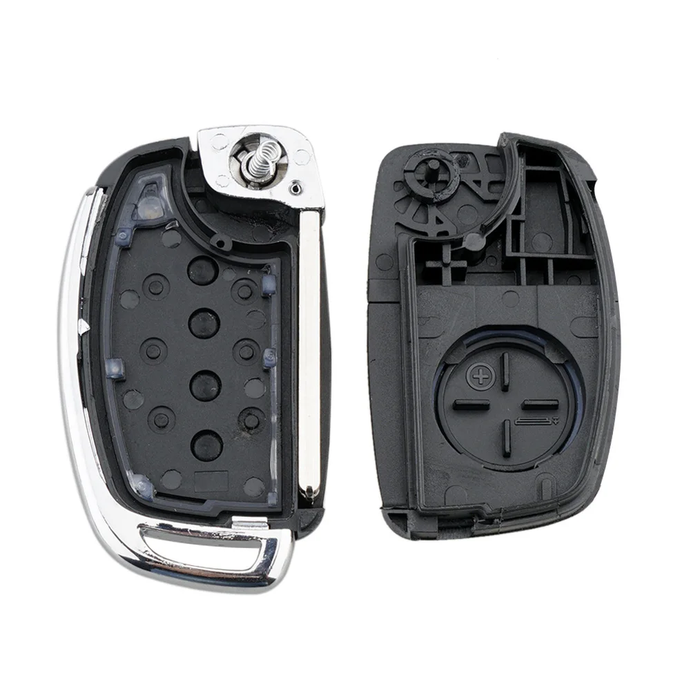 New Remote Key Shell For Hyundai Tucson Santa Fe /ix45 Sonata i40 4 Buttons ABS Black Flip Folding Remote Key Fob Case