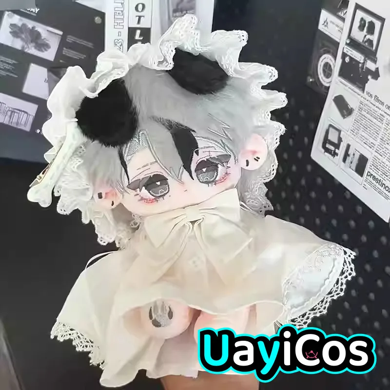 

Doll Clothes 20cm Pajamas Bow Rabbit Ear Hat Clothing Dress Costume White Suit Doll Accessories Anime Figure Game Toy Kids Gif