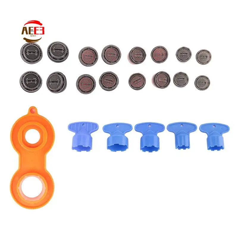 

AEE3-16 Pieces Faucet Aerator Cache Aerators And 5 Pieces Cache Faucet Aerator Key Removal Wrenches For Cache Aerators