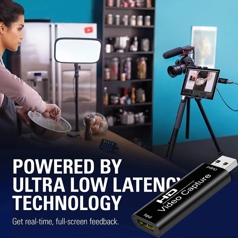 Scheda di acquisizione video HD 4K USB 2.0 Scatola di registrazione video grabber compatibile HDMI per videocamera da gioco PS4 Registrazione in streaming live