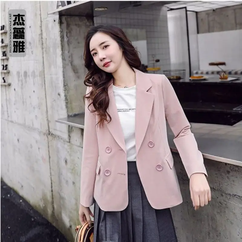 Blazer tasche larghe intagliate intellettuali bottone tinta unita Office Lady Fashion Casual abbigliamento donna 2023 primavera estate