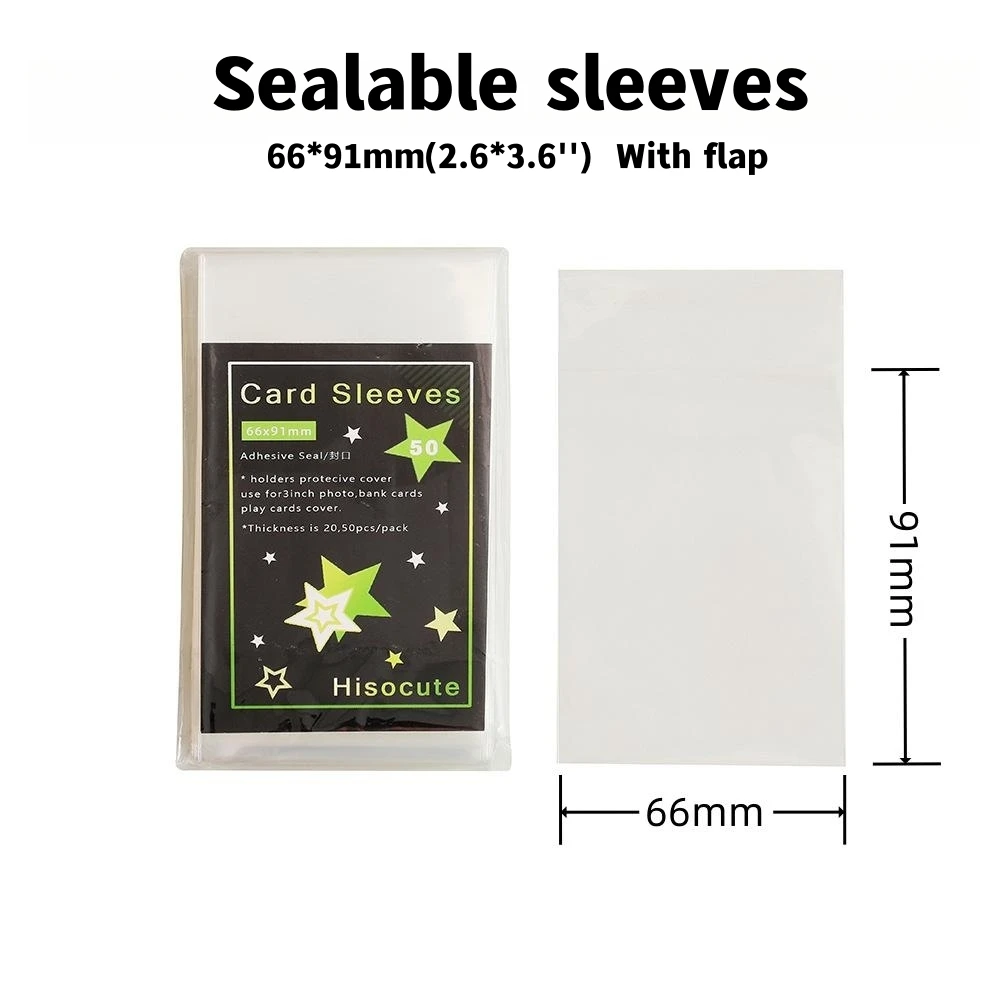 pvc free card sleeves 50~100PCS KPOP Photocard Sleeves Pack - PVC-Free - Cool Clear Toploaders -  Sealable Non-Sealable Cardholders - 58*89mm & 66*91mm