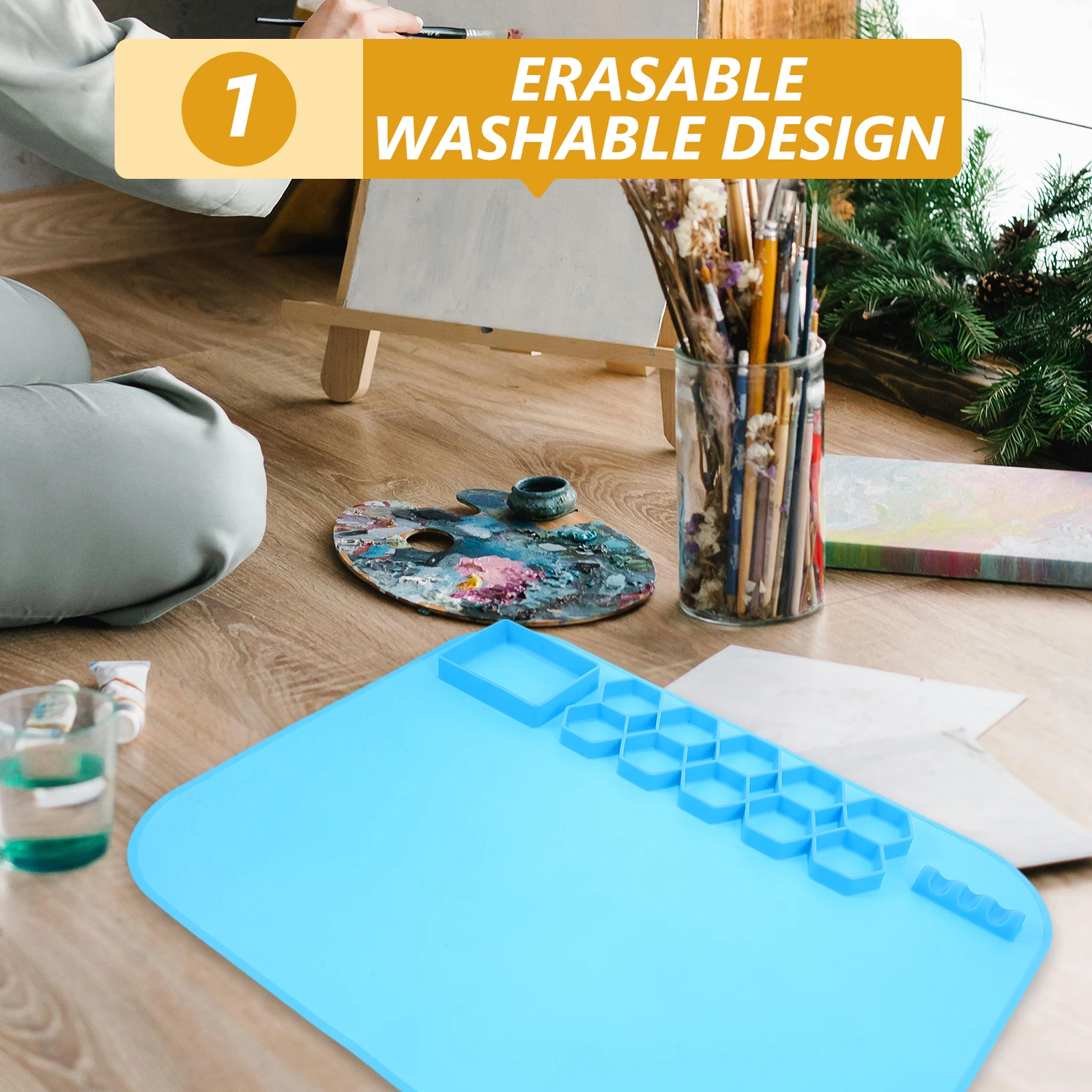 

Silicone Craft Mat for Painting Kids Art Supplies Nonstick Resin Clay DIY Jewelry Watercolor Board Durable Art Tool