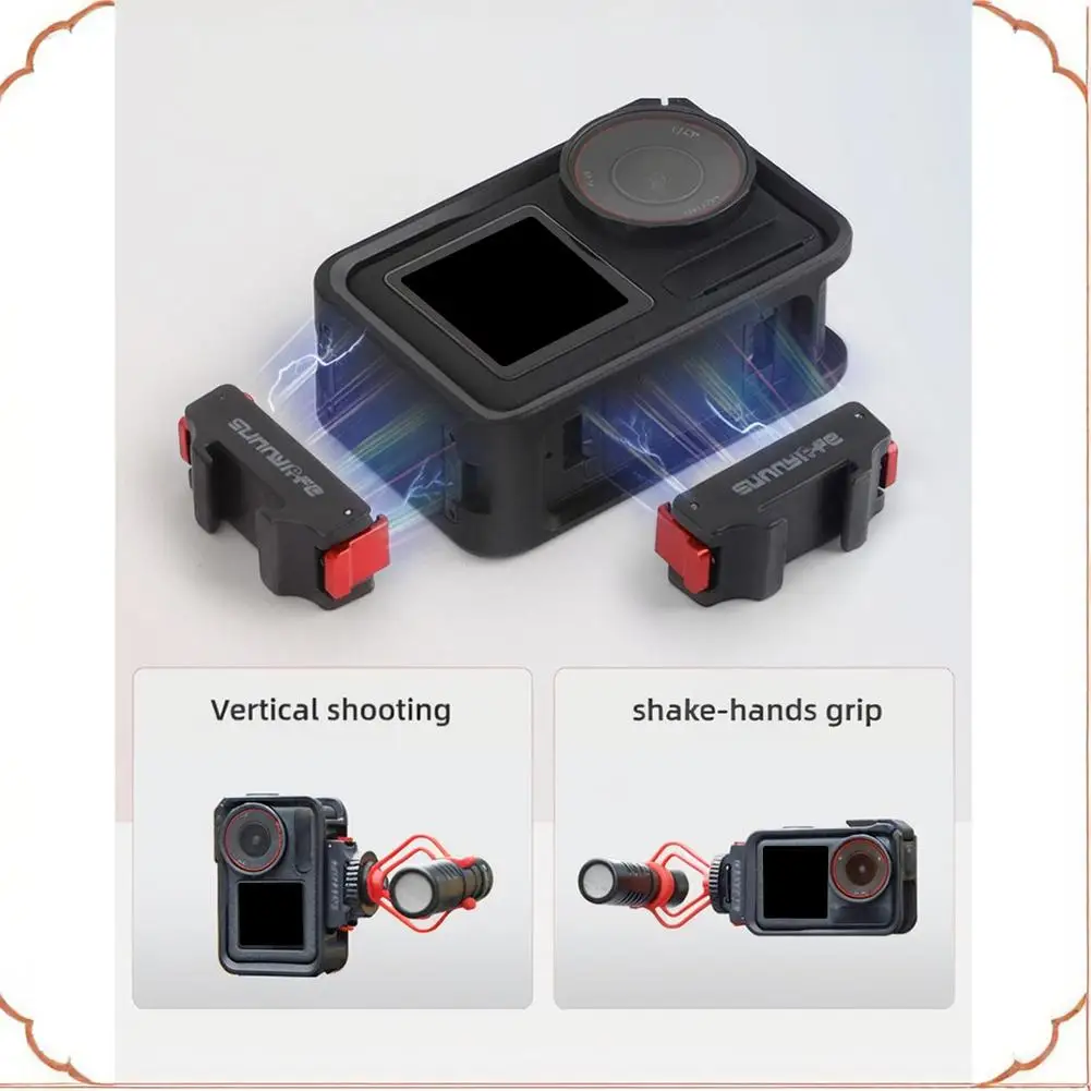 

For DJI OSMO ACTION 5 PRO/4/3 Quick Release Magnetic Base Adapter Anti-slip Shoe Absorption Shock Accessories Expansion Col T9N8
