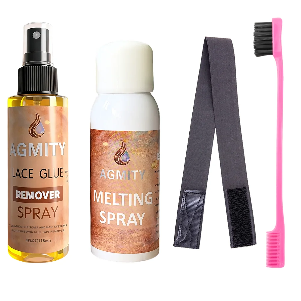 

Lace wig hair gel waterproof wig gel invisible adhesive+lace wig gel remover+comb+headband