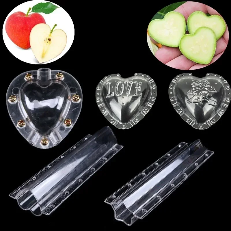 Plastic Heart/Star/Love Fruit Shaping Mould Strawberry Cucumber Growth Forming Mold Vegetable Growing Mold Garden Nursery Pot