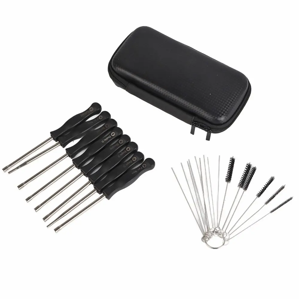 10PCS 8 Unique Screwdriver Carburetor Adjustment Tool Matching Brushes Zipper Carry Case Carburetor Repair Tool Universal