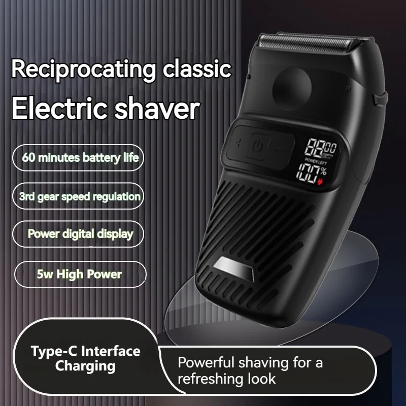 MOTAWISH Electric Shaver Reciprocating Three-speed Adjustable Shaver Type-c Rechargeable Shaver