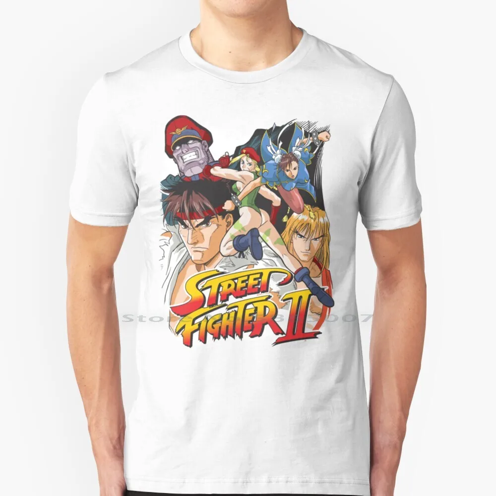 Street 100% Cotton T Shirt Ryu 2 Ii Hadouken Balrog Vega Akuma Chun Li Blanka Cammy Guile Sagat Zangief Bison Dhalsim Tee Short