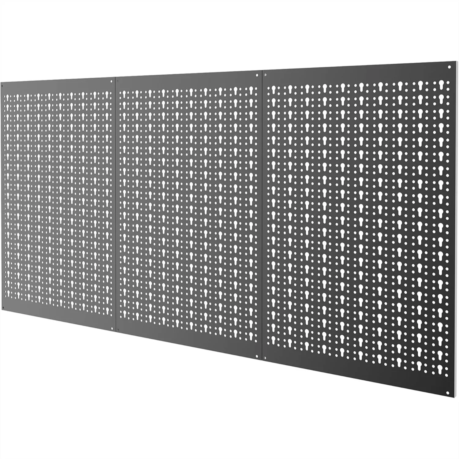 

Metal Pegboard Panels for Garage Wall Tool Storage, 3 Pack Black Modular Organizer Kit
