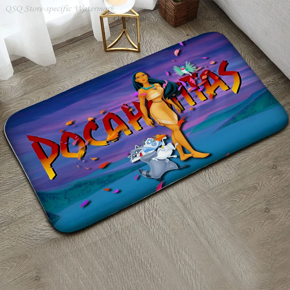 1pc MINISO Disney Pocahontas Floor Mat Anti-Slip Kitchen Bedroom Handmade Tufted Rug Carpet Living Room Entrance Rug