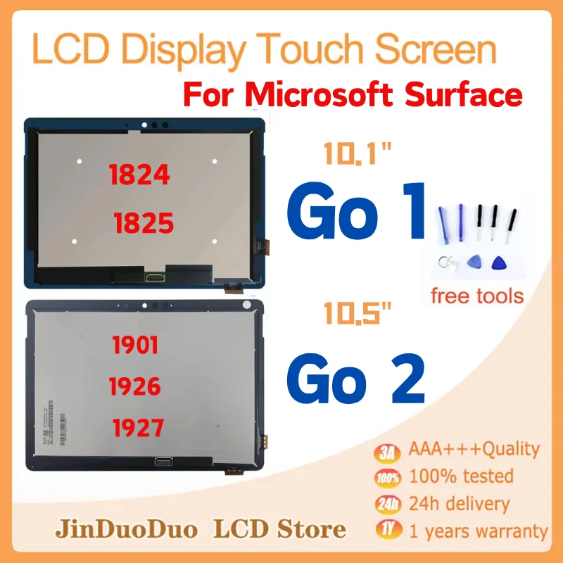 

10.1" For Microsoft Surface Go 1 1824 1825 LCD Touch Screen Digitizer Assembly For Surface Go 2 1901 1926 1927 LCD Replacement