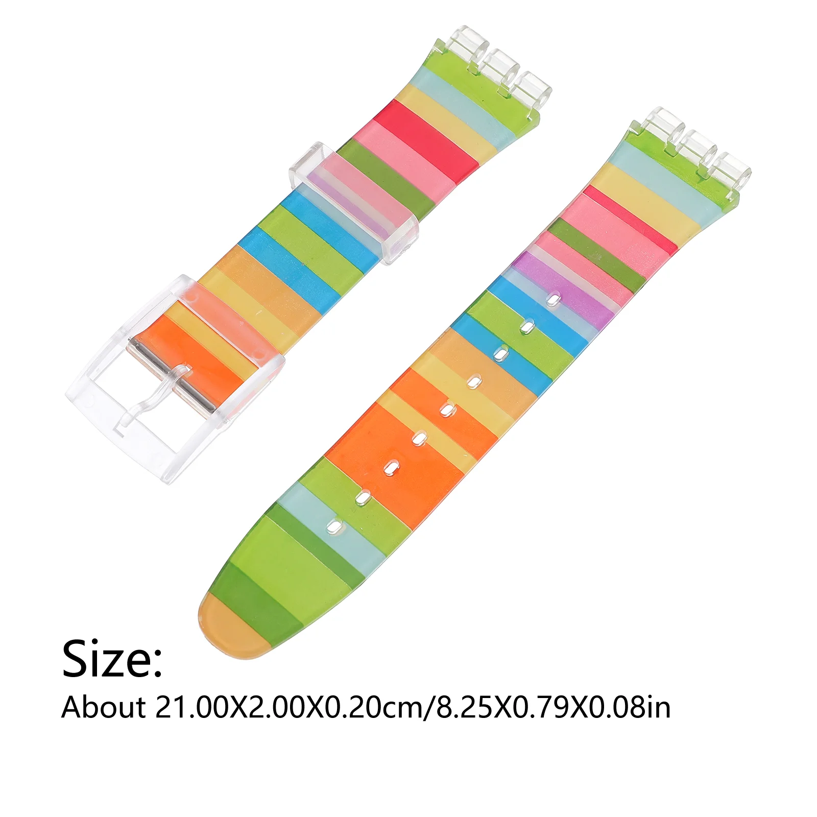 Rainbow Replacement Watchbands Strap Wrist Dress up Colorful Silica Gel Miss