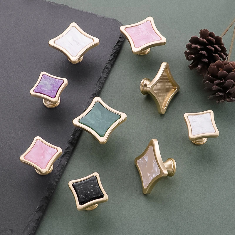 Handles Drawer Cabinet Furniture Kitchen Handles for Cabinet Knob Door Drawer Furniture Kitchen Knob Shell Zinc Alloy
