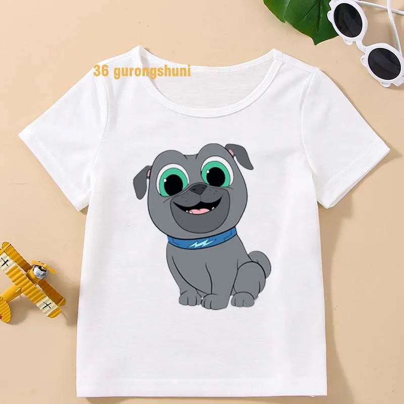 T Shirt Boys T Shirts Puppy Dog Pals Kids Tshirt cute cartoon T-shirts summer Tops For Girls-clothing Children Clothes free ship