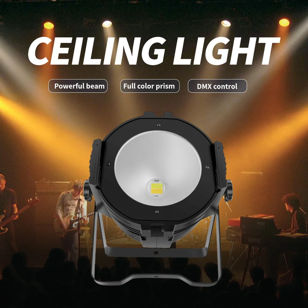 DJ 디스코 파티 나이트 클럽 웨딩 교회용 무대 조명, 100W, 150W, 200W, LED COB, 따뜻한 화이트 쿨 화이트, 2 인 1 파 라이트, DMX512