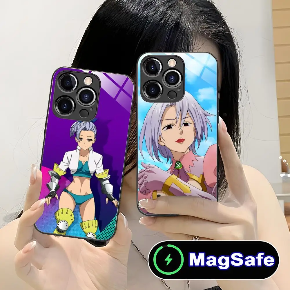 

Чехол для телефона «Семь смертных грехов» Jericho для iPhone 16, 15, 14, 13, 12, 11 Pro Max Plus Mini MagSafe, стеклянный цветной принт, красивая роскошь