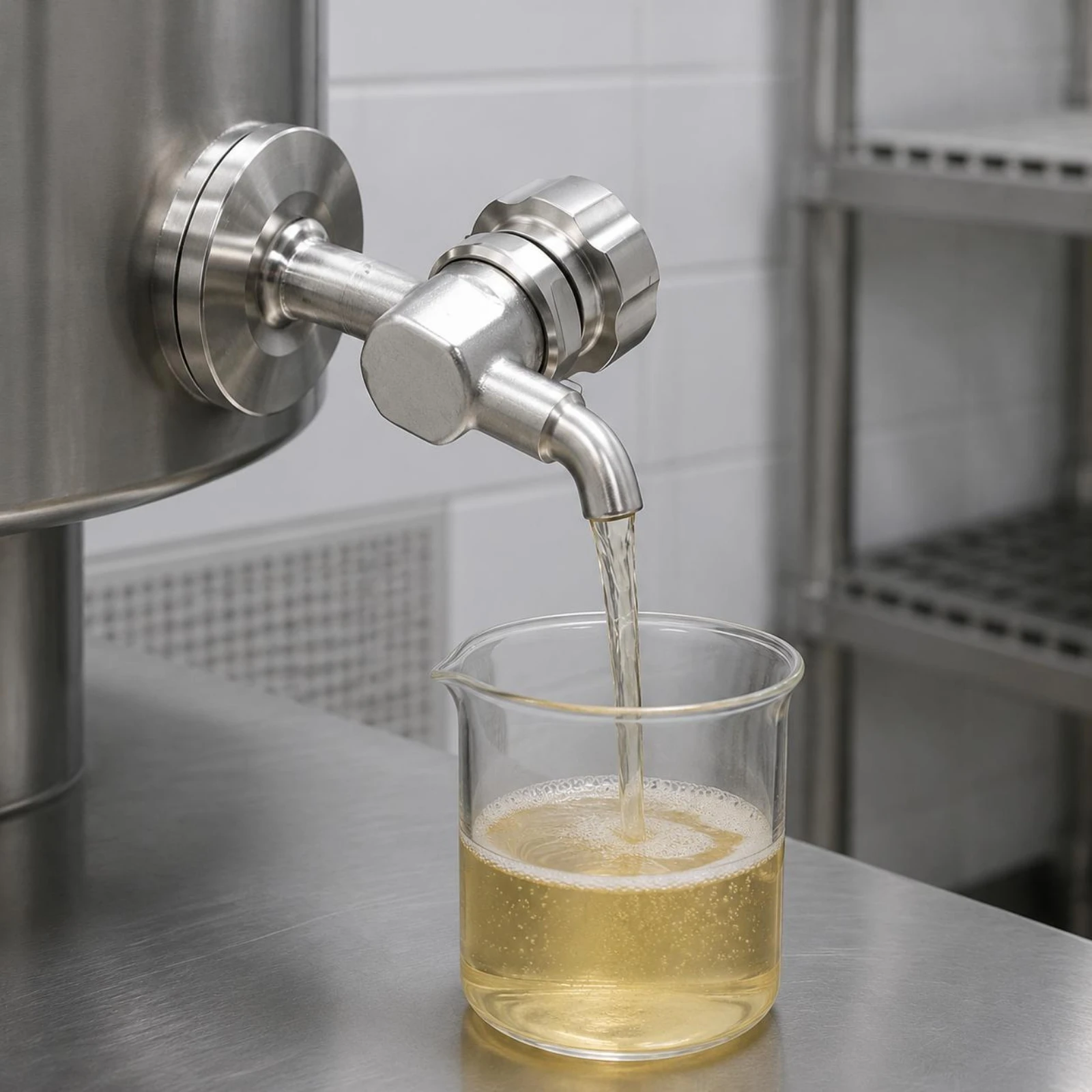 Sanitary Aseptic Sampling Valve Food Grade Stainless Steel Beer Sampling Valve Hardware Part Long-Lasting for Brewery Personnel
