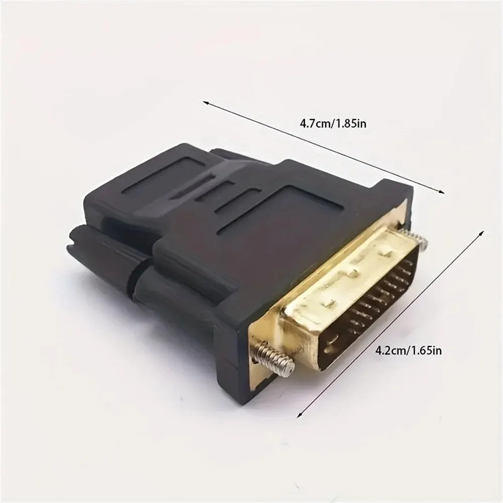 DVI to HDMI Adapter DVI 24+1 to HDMI-Compatible Plated Plug DVI Male to HDMI-compatible Video Converter for PC HDTV Projector