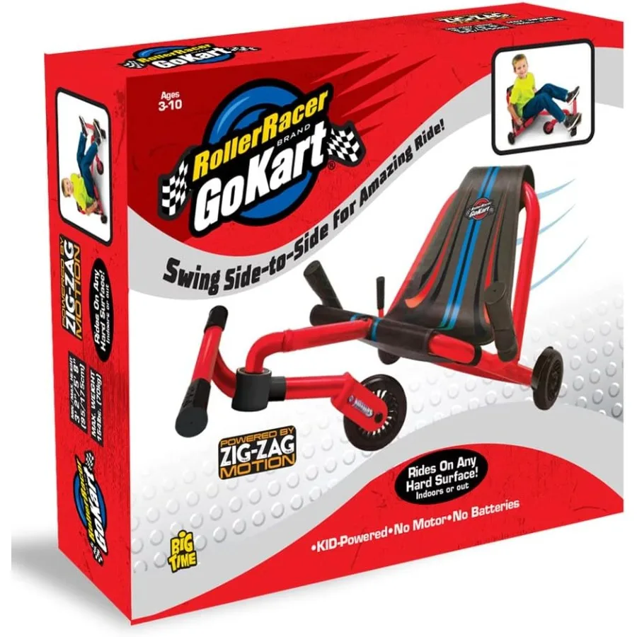 지그재그 모션으로 구동되는 놀라운 승차감을 위한 고카트 스윙 사이드 투 사이드, 실내외 모든 단단한 표면에서 탈 수 있음