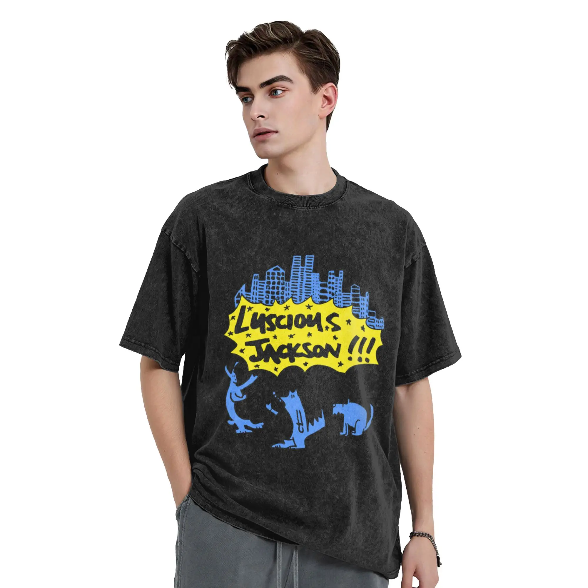 Blue Town Building Rap Rock Classic Comfort A T-Shirt Oversized Short Sleeve Men's Women's Cotton Tees Tops