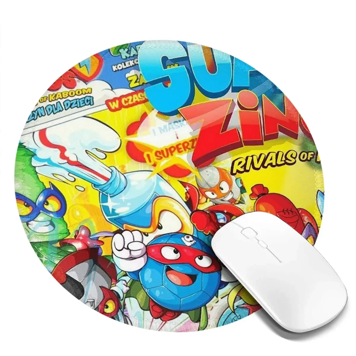 New Super Zings Cartoon Game Superzings Round Mouse Pad Computer Keyboard Mouse Mat Gaming Laptop Desk Mat Office Table Mats