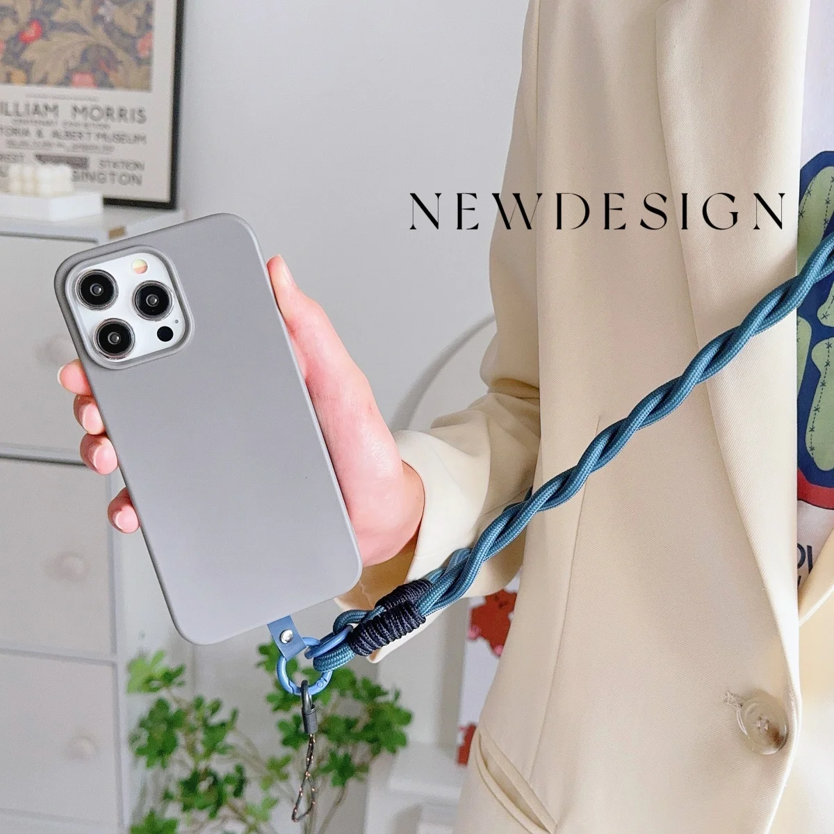 1Pc Cellphone Straps Hanging Cord Mobile Phone Lanyard Long Crossbody Strap Charm Anti-lost Chain for Women Keychain