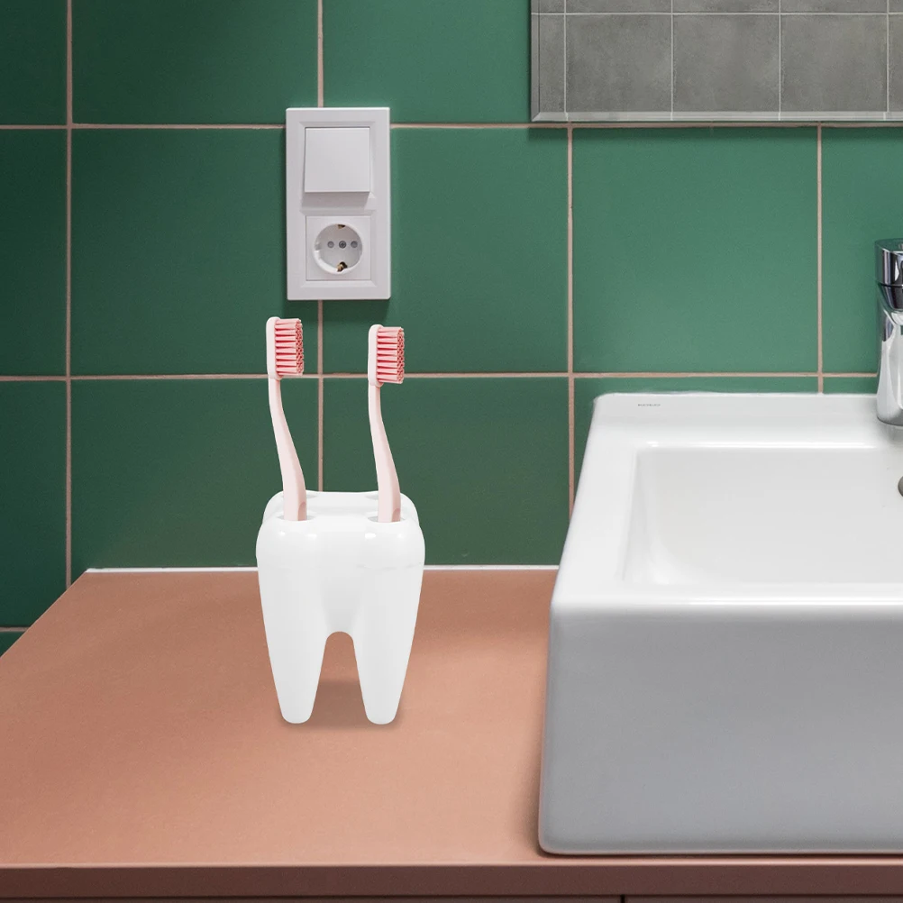 

Toothbrush Holder Dental Tooth Shaped Creative Cartoon Stand for Bathroom Kids Home Decor Aesthetic Storage Accessories