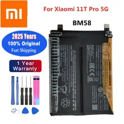 2024 anni Xiao mi Batteria originale per Xiaomi 11T Pro 5G 11TPro BM58 Batteria del telefono 5000mAh Batterie di ricambio in magazzino