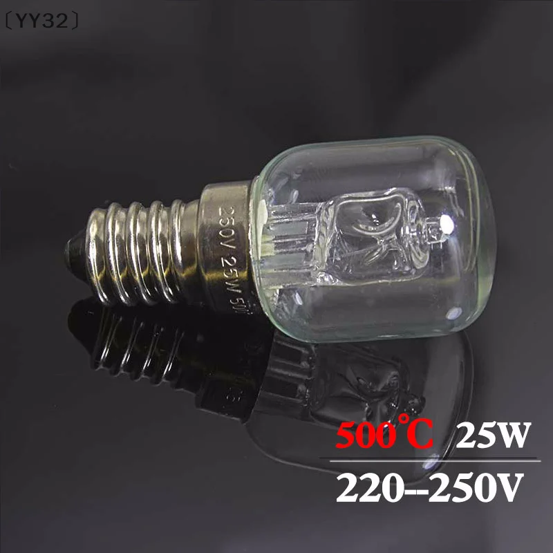 〔YY32〕Oven Light 220v 25W High Temperature Resistant 500 Degree Oven Microwave Oven Bulb Salt Lamp E14 Small Screw Mouth