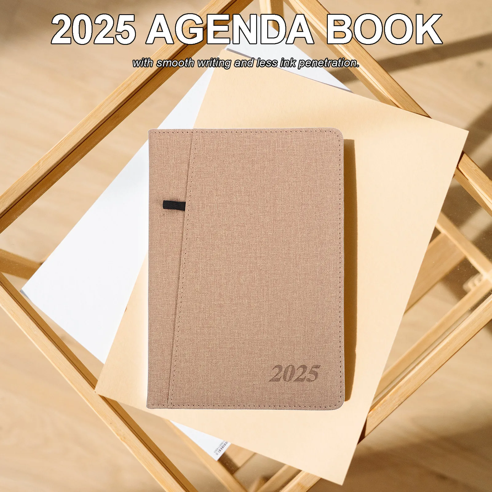 デイリープランナーノートブック-2025-アカデミックプランナーブック-a5-オフィス学校家庭用ライティングブック-学生向けポータブルオーガナイザー