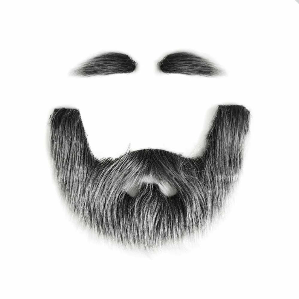 Cosplay Self Adhesive Fake Mustache Realistic Novelty Fake Eyebrow DIY Fluff Cosplay Beard Festival