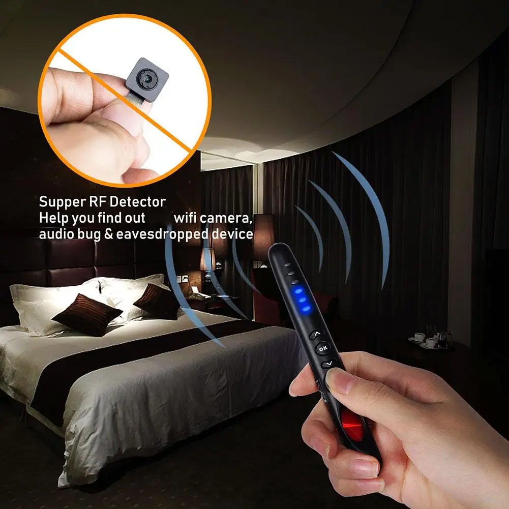 كاشفات الكاميرا الخفية جهاز RF المخفي GPS Rf الماسح الضوئي للإشارة اللاسلكية للفنادق والمكتب المنزلي والسيارة