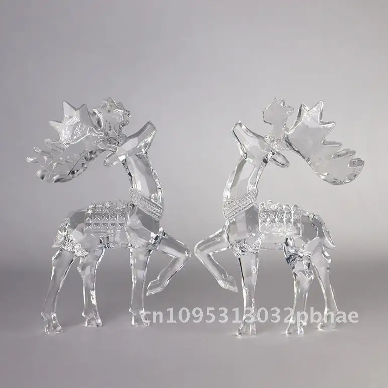 

Christmas Decorations Pendant Transparent Tripod Elk Ornaments Christmas Decoration Party Supplies Sika Deer Decoration