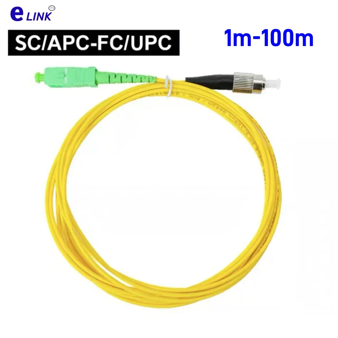 

optical fiber jumper SCAPC-FC 1-100m patch cord Simplex singlemode 1m 2m 3m 5m 10m 20m 50m80m extension cable FTTH P-fiber optic