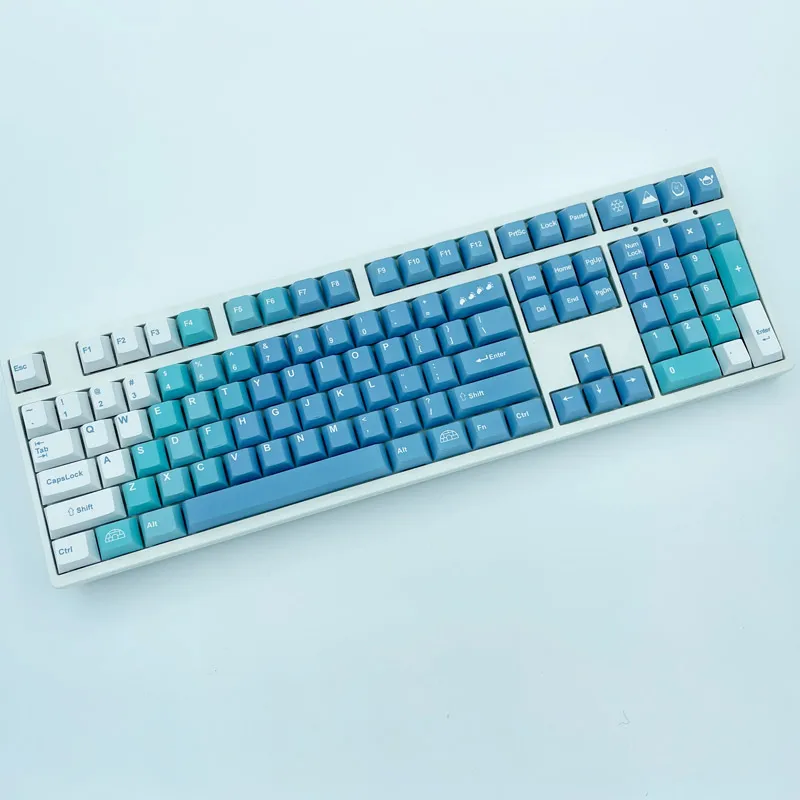 gmk yeeti keycaps gradiente cor keycap teclado mecanico perfil cereja pbt sublimacao dye 61 68 87 104 01