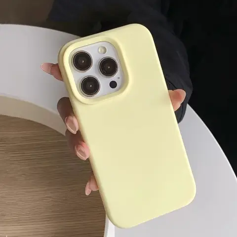 Dopamine-Inspired Silicone Solid Color Simple Fashion Phone Case for iPhone 18 17 Pro 16 Plus 16 18 Pro Max 15 14 13 12 11 Cover