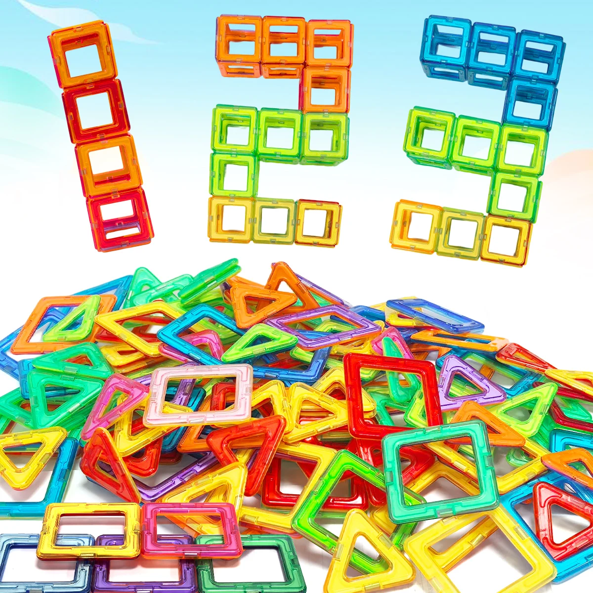 30/36/56/86 SZT. Magnetyczne Klocki Konstrukcyjne Zestaw 3D STEM Zabawki Edukacyjne Dla Dzieci w Wieku 3 Lat i Starszych Chłopców Dziewcząt Prezenty Urodzinowe