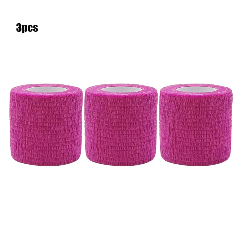 Vendajes elásticos autoadhesivos deportivos, vendajes antideslizantes atléticos, no tejidos, impermeables, Kit de ayuda para tatuajes, color rosa, 1/3/6/20 piezas