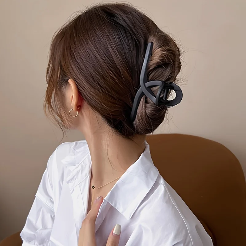 3 Stück elegante, mattierte Haarspangen, geeignet für Frauen – große Größe, rutschfeste Haarspangen mit Kreuzdesign, Haarschmuck für Damen – Detail 7