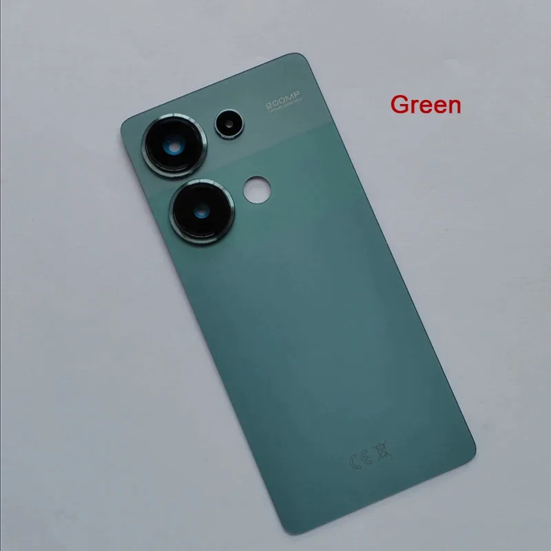 Para Redmi Note 13 Pro 4G com lente de câmera porta traseira caixa de substituição e adesivo