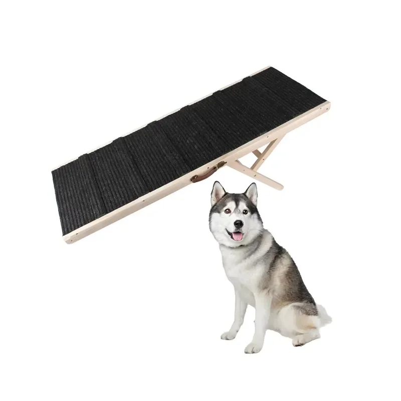 for  Adjustable Wooden Dog Ramp  All Dogs and Cats 12 to 22 Inches Suitable   Beds Sofas