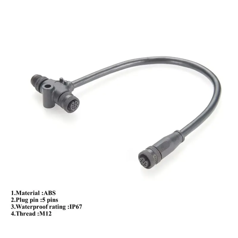 3 Way Tee Splitter Multi-Port IP67 Marine T Connector Cable Backbone Drop Cable For Garmin Lowrance Simrad B& G