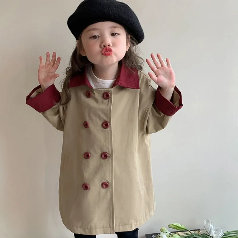 

Новинка 2023 года, весенне-осенняя хлопковая верхняя одежда для маленьких мальчиков и девочек, плащи, куртка, детские повседневные удобные пальто, одежда