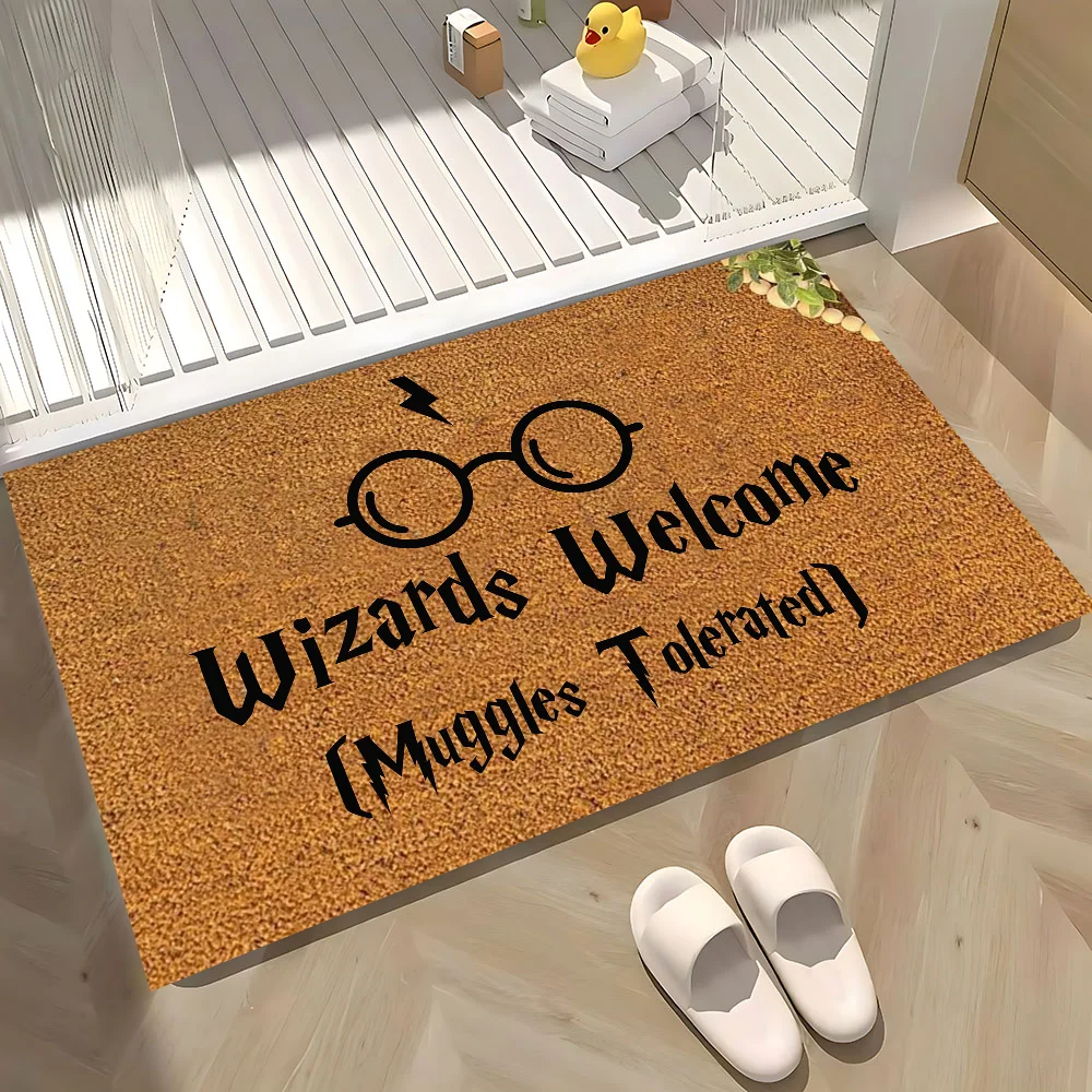 ترحيب Muggles الكلمة حصيرة غرفة الاطفال غرفة نوم الديكور شرفة المضادة للانزلاق ممسحة غرفة المعيشة ترحيب البساط