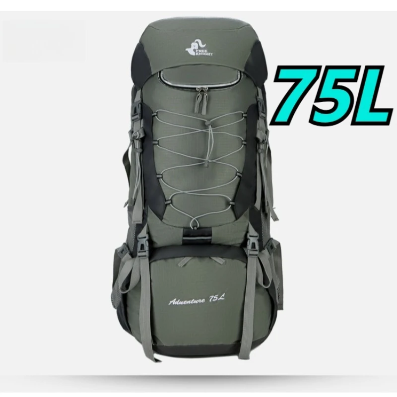 

Large Capacity 75L Hiking Backpack, Waterproof Climbing Camping Pack, Outdoor Travel Bag with Rain Cover